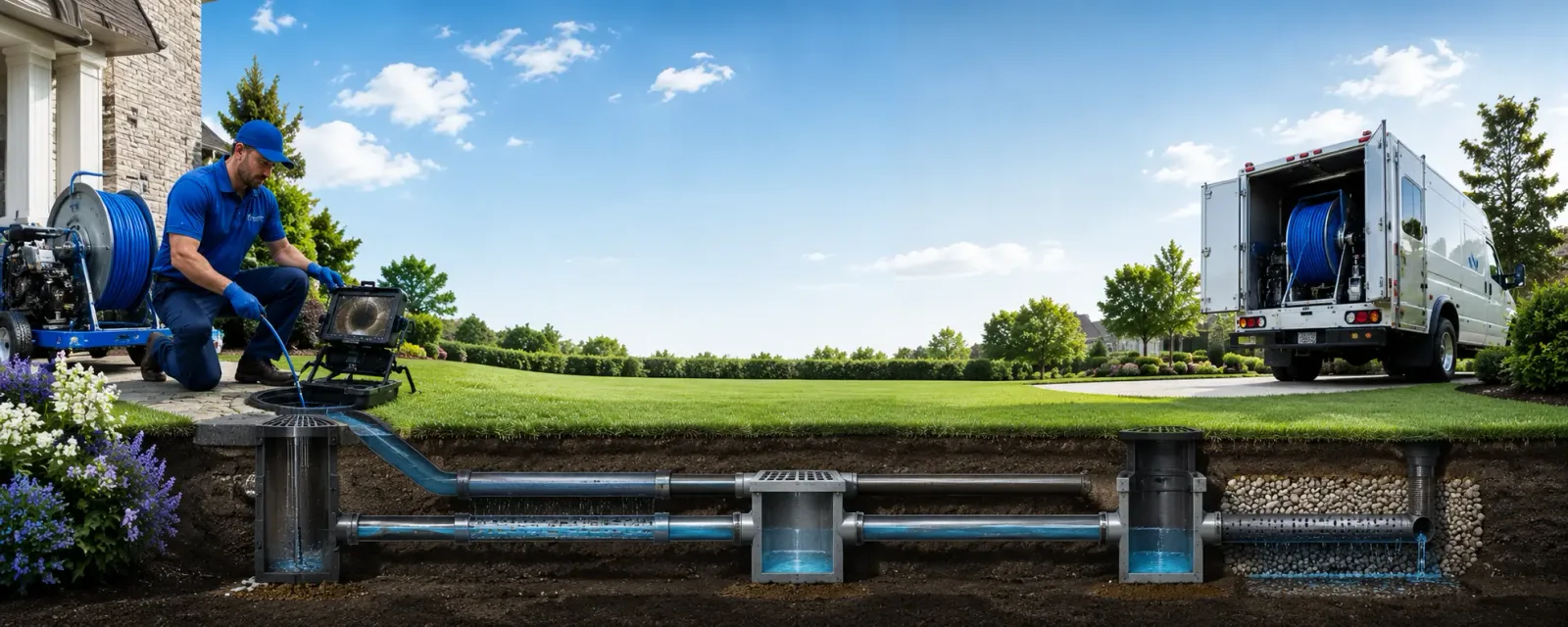 Outdoor drain cleaning information for Perkinsville, NY